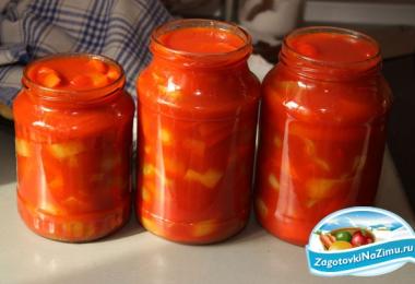 Болгарское лечо с помидорами, морковью и луком на зиму